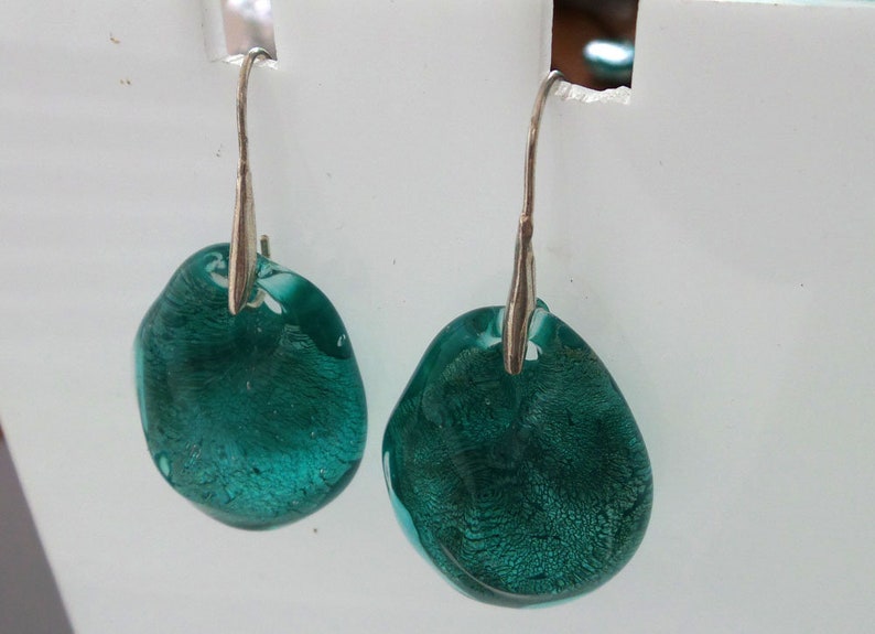 Bubble Glass Earringsblown Glass Earringsmurano Glass Etsy