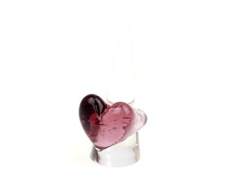 BIG HEART glass ring-HEART ring-Glass  ring- Lampwork ring-Venetian glass ring-glass ring-Anello in vetro-Bague en verre -4 colors