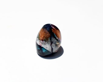 UNIQUE RING- Murano glass ring-Lampwork ring-Venetian glass jewelry-glass ring- glass ring-Anello in vetro-Bague en verre-SIZE 7