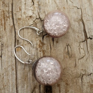 Bubble glass earrings-Blown glass earrings-Glass earrings -Murano glass earring- Boucle d&#39;oreilles en verres-orecchini soffiati murano