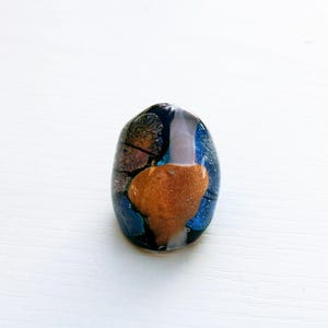 UNIQUE RING- Murano glass ring-Lampwork ring-Venetian glass jewelry-glass ring- glass ring-Anello in vetro-Bague en verre-SIZE 6