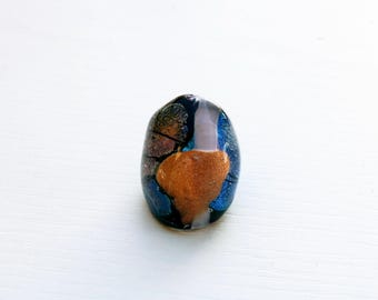 UNIQUE RING- Murano glass ring-Lampwork ring-Venetian glass jewelry-glass ring- glass ring-Anello in vetro-Bague en verre-SIZE 6