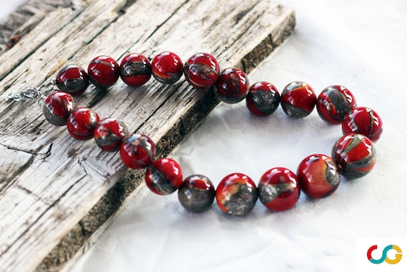 Bubble Glass Necklace-lampwork Necklace-murano Glass