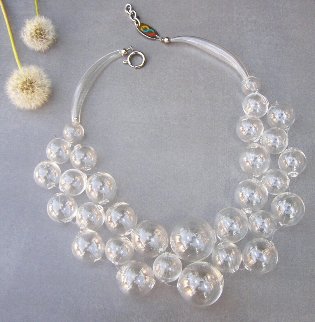 Bubble Glass Necklacelampwork Necklacemurano Necklacecollier Avec