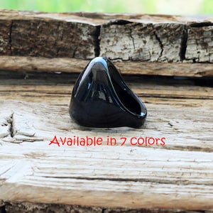 Handgefertigte Murano Glas Ring- venezianische Lampwork-SEMIFLAT