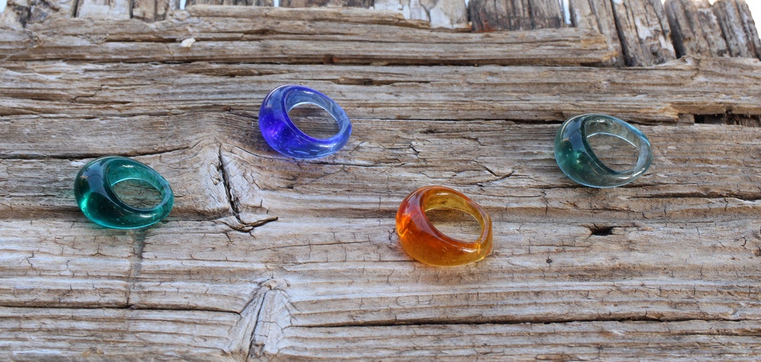 Murano Glass Ring- Glass Rings- EXTRA SMALL Bulb RING- Lampwork Ring ...