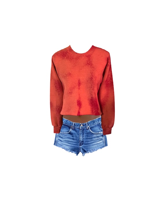 Cropped Sweatshirt | Sweatshirt | Distressed | Ble