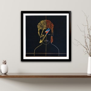 David Bowie, Pop Art, Pop Art Originals, Pop Art Painting, Acrylic Painting, Living Room Wall Decor, Gift, Artwork Original Paintings, Gift