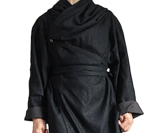 True Hemp Forbidden Hooded Coat (JFS-158)