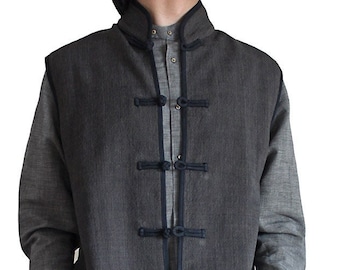 コモリ HEMP DUCK STAND COLLAR JACKET 3 Soft Hemp Standing Collar Jacket (JNN-085) - Etsy