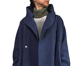 ChomThong Hand Woven Cotton Hooded Loose Coat (JFS-148-03)