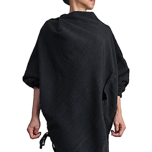 Hand Woven Cotton Poncho Tunic (BFS-139)