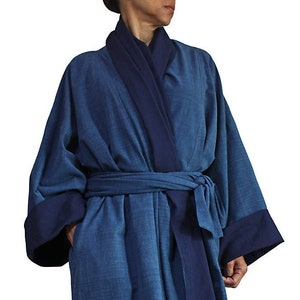 ChomThong Hand Woven Cotton Japanese Style Haori Kimono Coat (JFS-126)