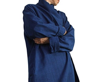 ChomThong Hand Woven Cotton Simple Robe Coat  (J-054)