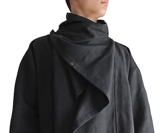 ChomThong Hand Woven Cotton Loose Cloak Jacket  (J-029-05)