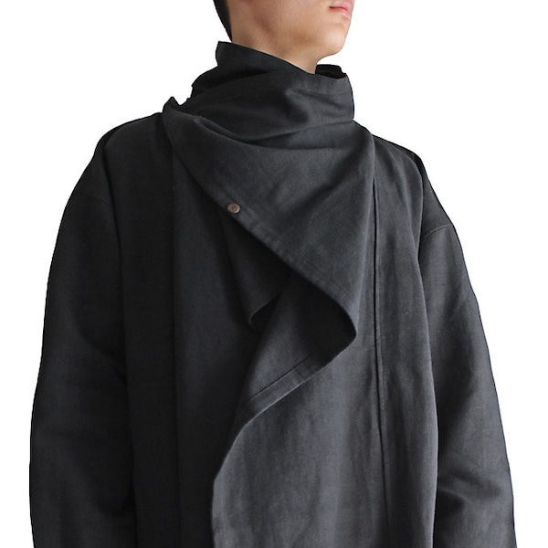 ChomThong Hand Woven Cotton Loose Cloak Jacket  (J-029-05)