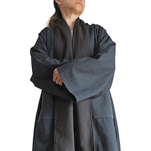 ChomThong Hand Woven Cotton Kimono Haori Coat (JFS-179-01)