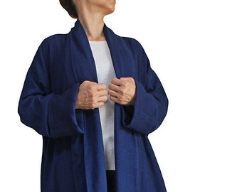 Linen Cotton Kimono Robe Coat (JFS-143-03)