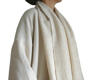 Hand Woven Cotton  Loose Coat (JNN-010-02) No Extra Customs Fees to US(DDP Shipping)