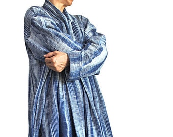 ChomThong Hand Woven Cotton Thick Yarns Simple Robe Coat (JFS-161-03)