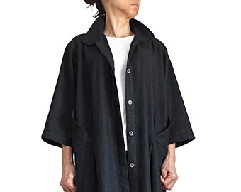 Soft Hemp Long Dress Coat (DNN-099-01)