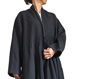 Linen 100% Kaftan Summer Coat (JFS-157)