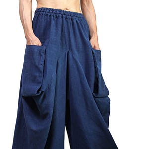 Chomthong Hand Woven Cotton Big Pocket Loose Pants PFS-055 - Etsy