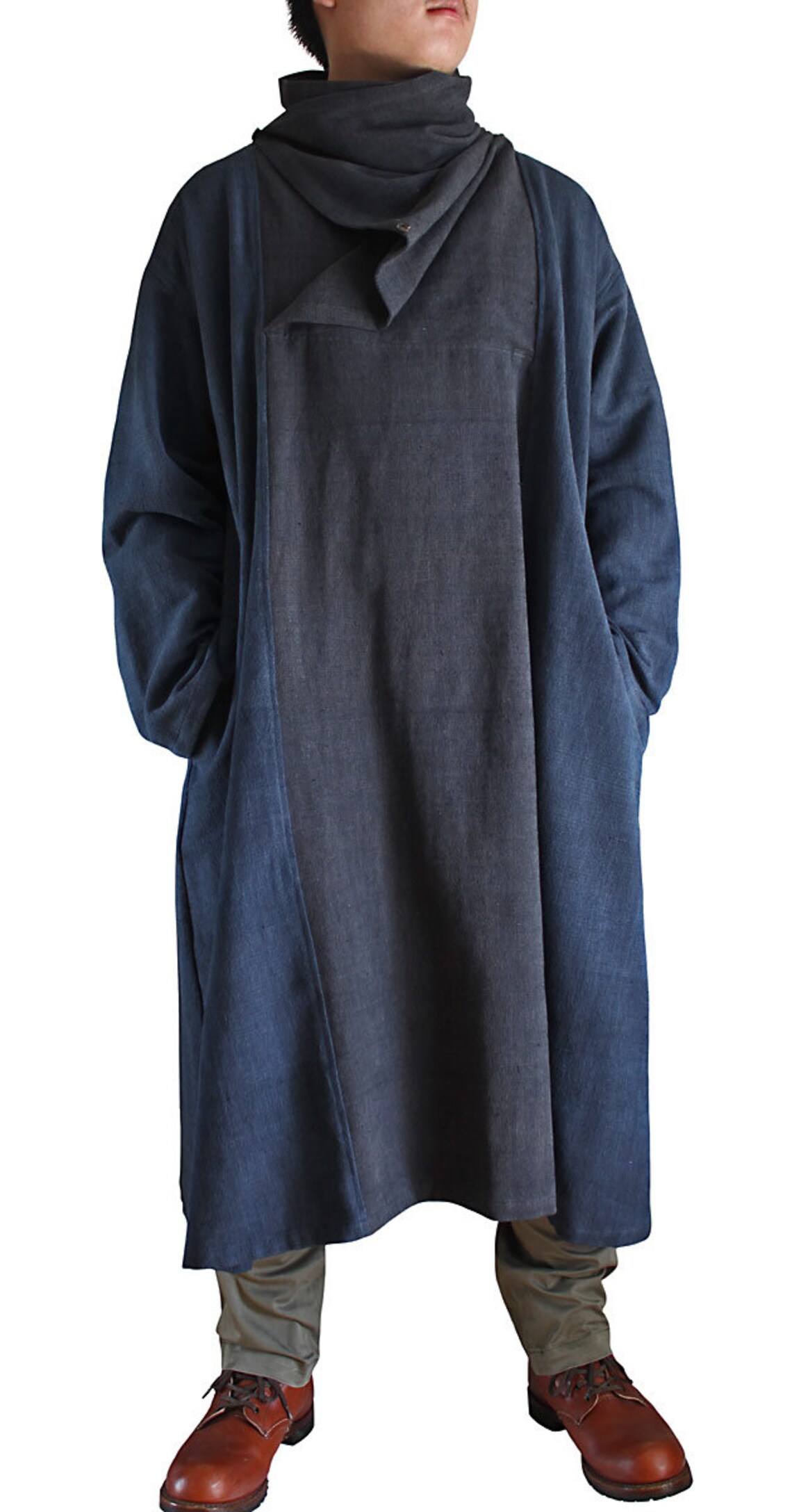 Chomthong Hand Woven Cotton Loose-fitting Unisex Outer Robe - Etsy