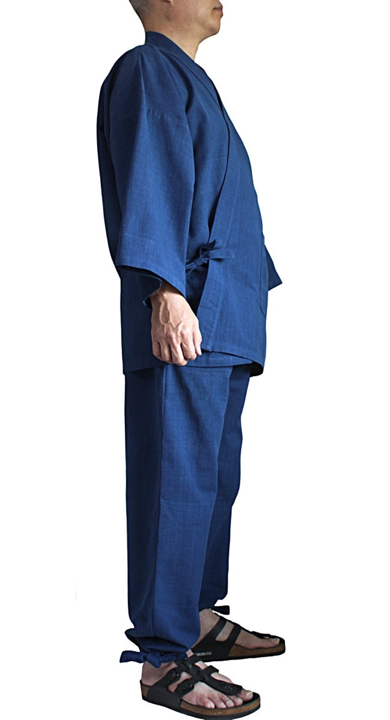 ChomThong Handvävda bomullsmunkarbetsdräkter / Japansk kimono Samue Set (DFS-066) Inga extra tullavgifter till USA (DDP-frakt) bild 4