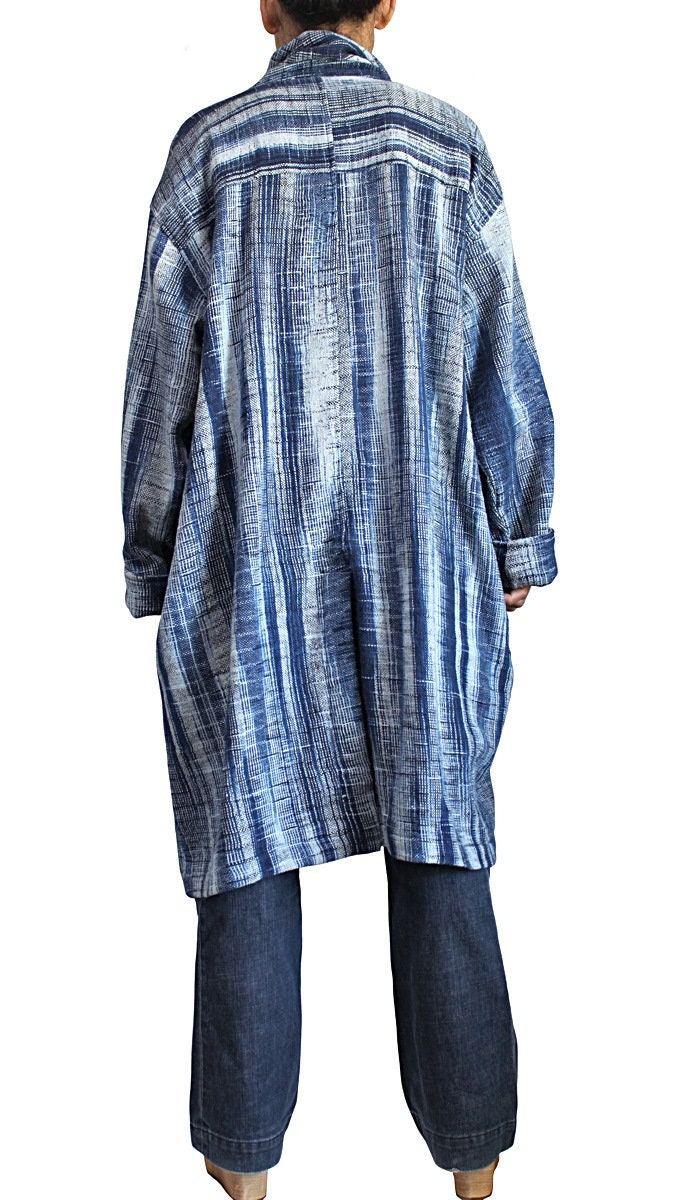 Chomthong Hand Woven Cotton Thick Yarns Simple Robe Coat - Etsy