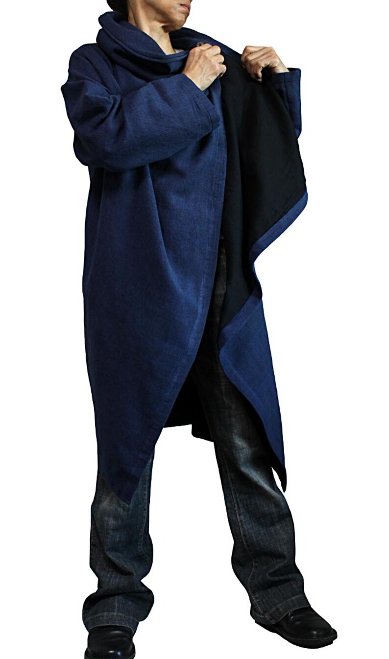 ChomThong Hand Woven Cotton Hooded Wrap Coat (JFS-145) No Extra Customs Fees to US(DDP Shipping) image 11