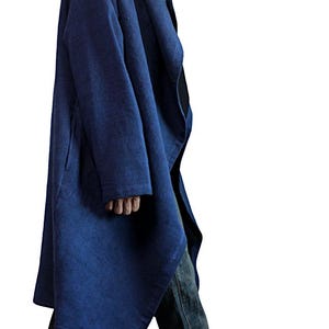 ChomThong Hand Woven Cotton Hooded Wrap Coat (JFS-145) No Extra Customs Fees to US(DDP Shipping) image 10