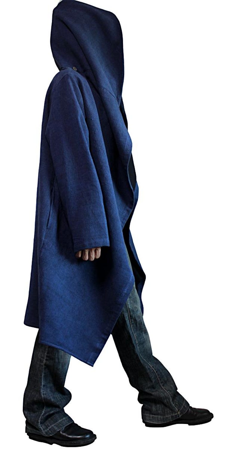 ChomThong Hand Woven Cotton Hooded Wrap Coat (JFS-145) No Extra Customs Fees to US(DDP Shipping) image 10