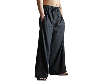 Chomthong Hand Woven Cotton Hakama Style Pants PFS-039M | Etsy