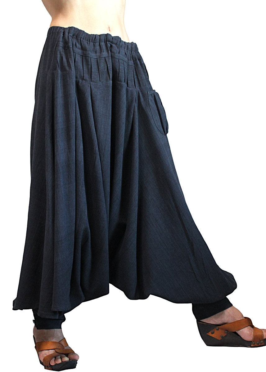 Chomthong Hand Woven Cotton Loose Aladdin Pants PFS-054-01 - Etsy UK
