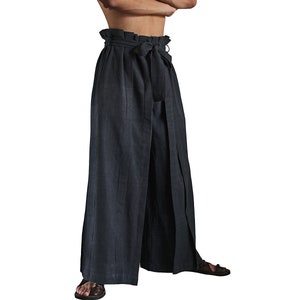ChomThong Hand Woven Cotton Hakama Style Pants (PFS-039L) No Extra Customs Fees to US (DDP Shipping)
