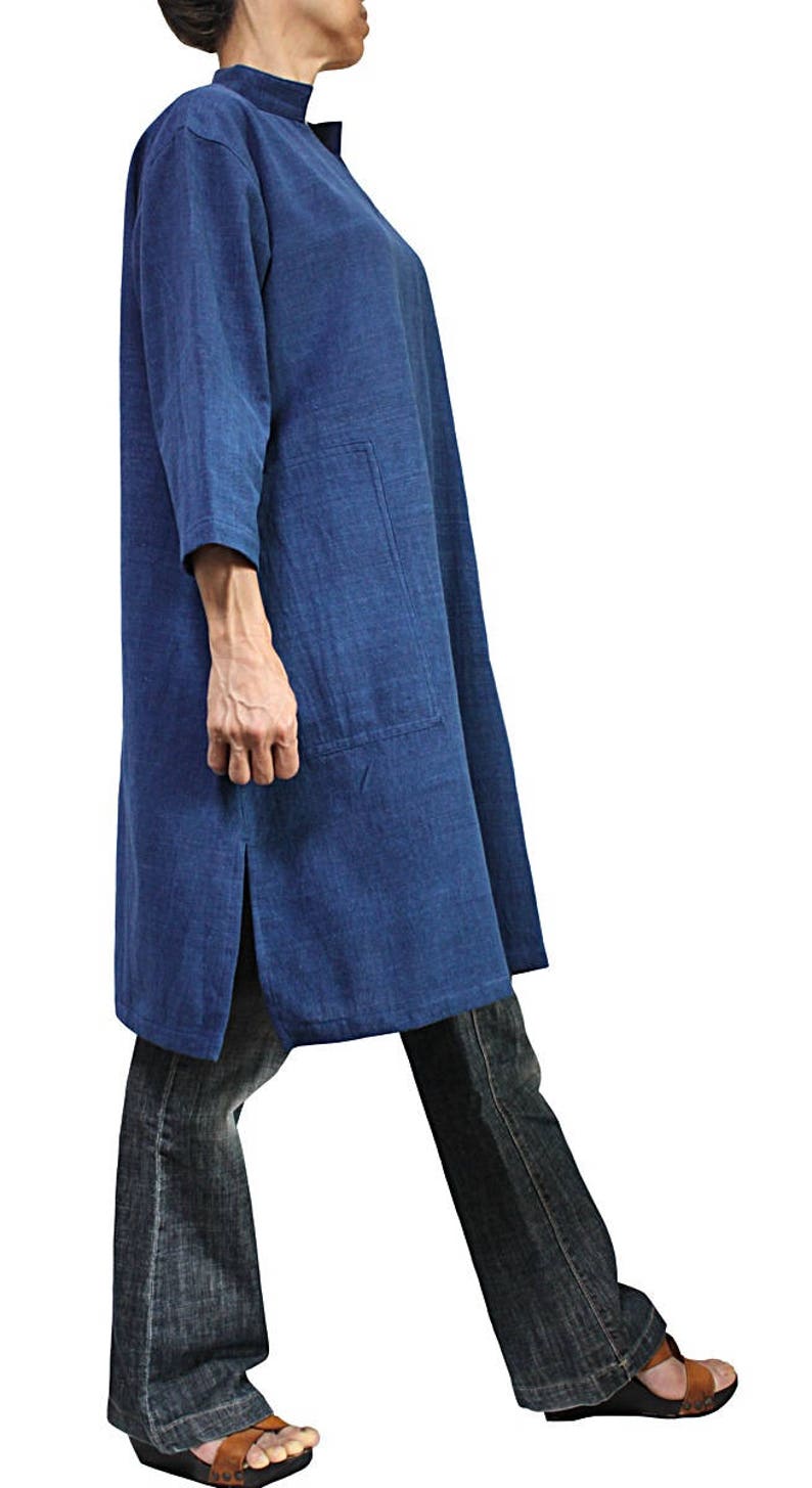 ChomThong Hand Woven Cotton Skipper Collar Tunic BFS-162-03