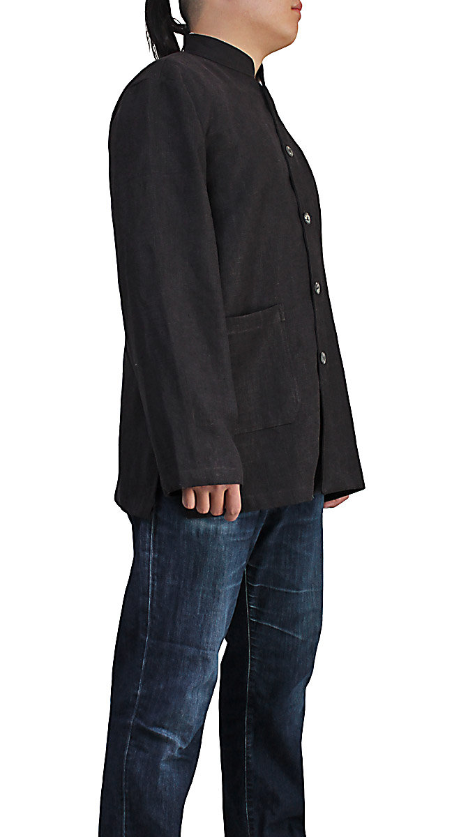 Soft Hemp Standing Collar Jacket (JNN-085) - Etsy