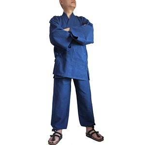 ChomThong Hand Woven Cotton Monk&#39;s working Suits / Japanese kimono Samue Set (DFS-066)
