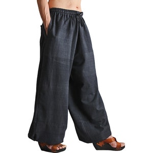 ChomThong Hand Woven Cotton Elastic Hem Loose Pants (PFS-042)