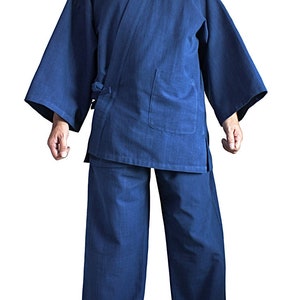 ChomThong Handvävda bomullsmunkarbetsdräkter / Japansk kimono Samue Set (DFS-066) Inga extra tullavgifter till USA (DDP-frakt) bild 3