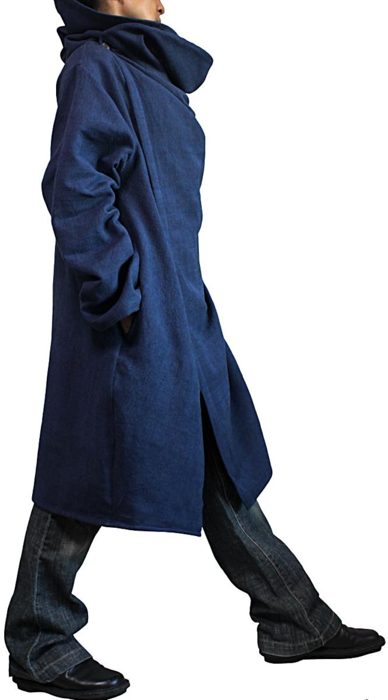 ChomThong Hand Woven Cotton Hooded Wrap Coat (JFS-145) No Extra Customs Fees to US(DDP Shipping) image 9
