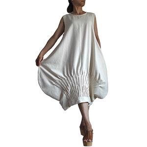 ChomThong Hand Woven Cotton Sleeveless Aladdin Style Dress (DFS-079-02)