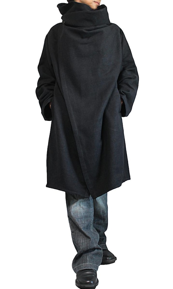 ChomThong Hand Woven Cotton Hooded Wrap Coat (JFS-145) No Extra Customs Fees to US(DDP Shipping)