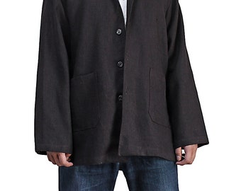 コモリ HEMP DUCK STAND COLLAR JACKET 3 Soft Hemp Standing Collar Jacket (JNN-085) - Etsy