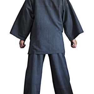 ChomThong Handvävda bomullsmunkarbetsdräkter / Japansk kimono Samue Set (DFS-066) Inga extra tullavgifter till USA (DDP-frakt) bild 10