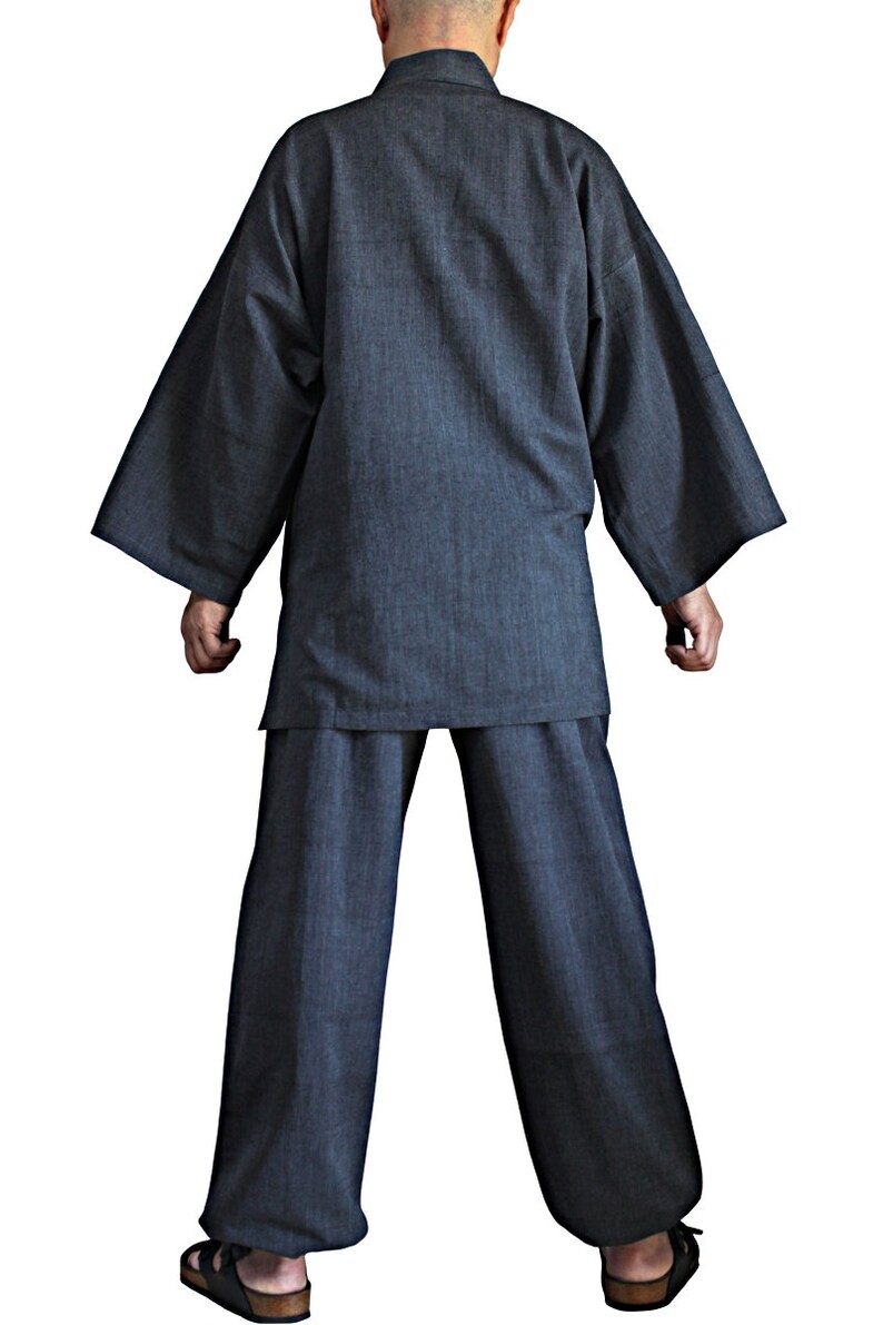 ChomThong Handvävda bomullsmunkarbetsdräkter / Japansk kimono Samue Set (DFS-066) Inga extra tullavgifter till USA (DDP-frakt) bild 10