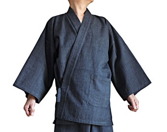 ChomThong Hand Woven Cotton Japanese kimono Samue Jacket  (BFS-123)