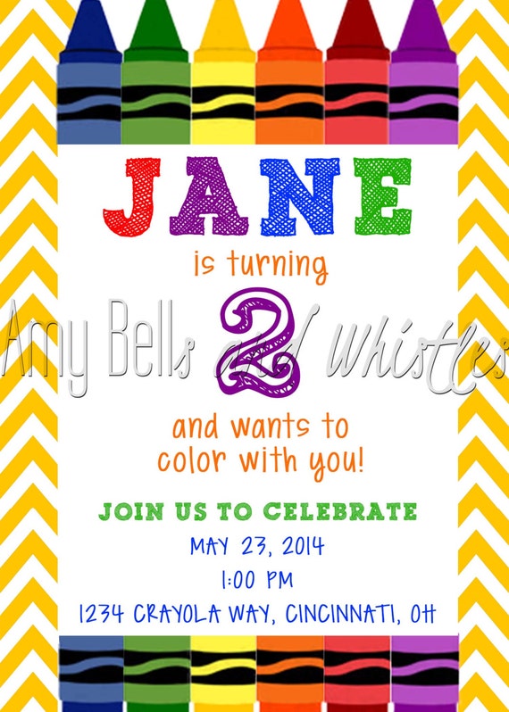 Crayola Crayon Invitations 6