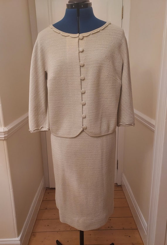 Vintage late 50s early 60s silver Italian wool kni